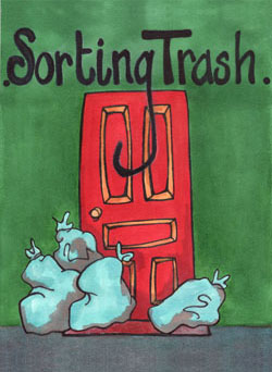 Sorting Trash poster created by Hali Linn for Dan Gordon, Playwright